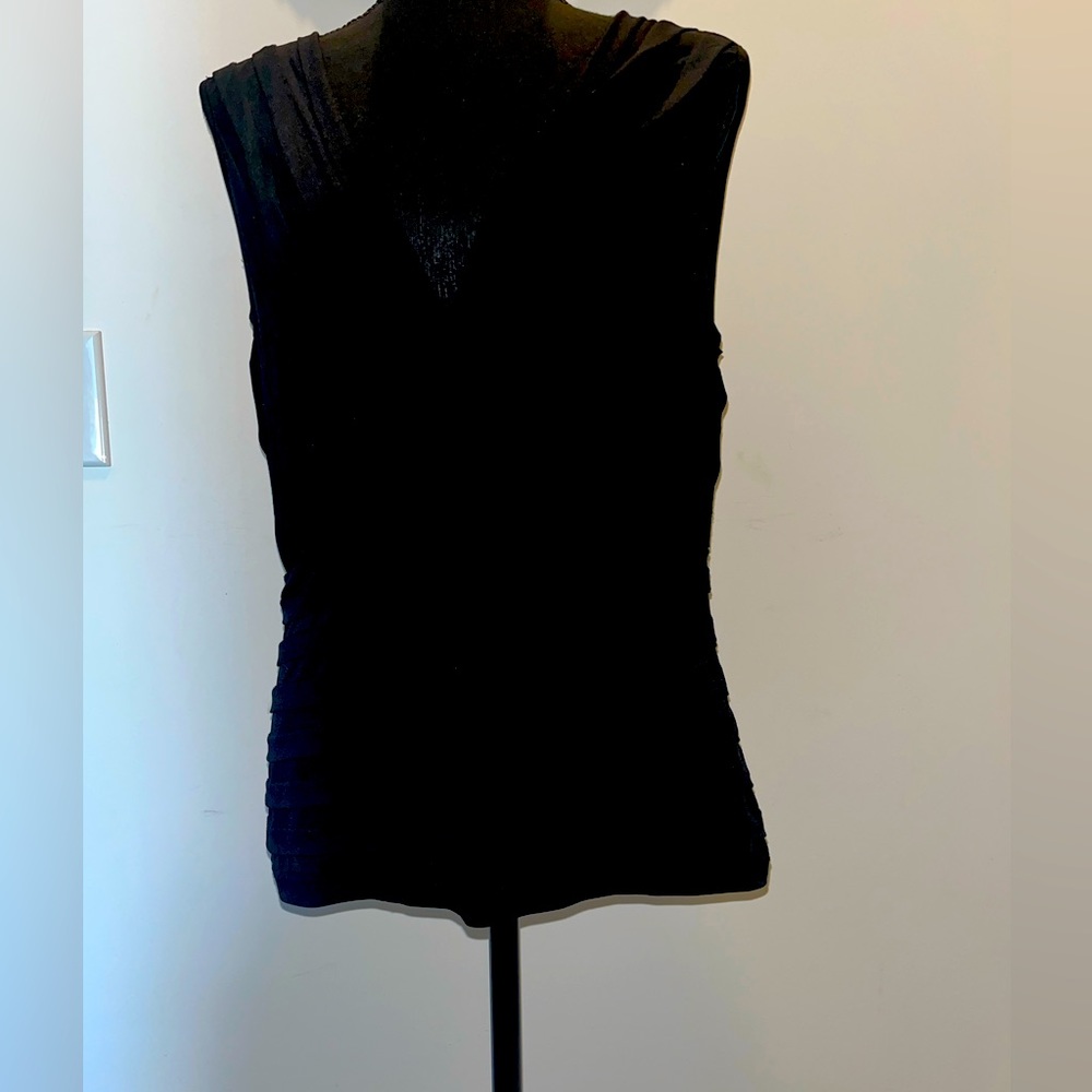 Black pleated blouse